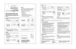 Ionic Pro IPMIN052208 User's Manual