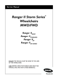 Invacare Wheelchair Ranger IIJR User's Manual