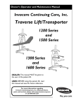 Invacare Personal Lift 1500 User's Manual