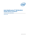 Intel Personal Computer NetStructure Single Board Computer User's Manual