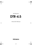 Integra DTR-4.5 User's Manual