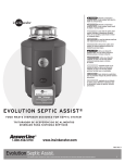 InSinkErator EVOLUTION SEPTIC ASSIST 76137 User's Manual