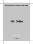 Insignia NS-NBSPK User's Manual