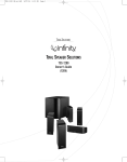 Infinity Speaker TSS-1200 User's Manual