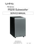 Infinity Speaker PS28 User's Manual