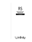 Infinity REFERENCE STANDARD RS 1 User's Manual