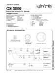 Infinity Crescendo CS 3006 User's Manual