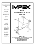 Impex TSA-499 Owner's Manual