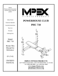Impex PHC 710 User's Manual