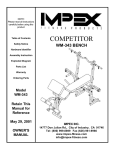 Impex COMPETITOR WM-343 User's Manual