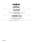 IKEA gas Range User's Manual