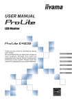 iiyama Prolite E4835 User's Manual