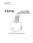 iHome ip15 User's Manual