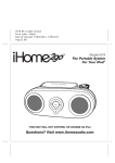 iHome iH19 User's Manual