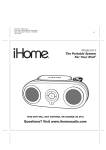 iHome iH13 User's Manual