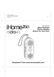 iHome iH20 User's Manual