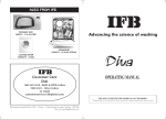 IFB Appliances Diva WT DIV B User's Manual