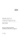 IBM 40/80 GB DLT User's Manual