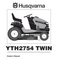 Husqvarna YTH2754 TWIN User's Manual