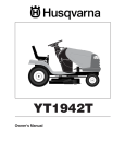 Husqvarna YT1942T User's Manual
