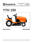 Husqvarna Lawn Mower YTH 150 User's Manual