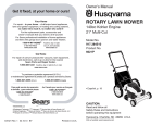 Husqvarna Lawn Mower 917.38451 User's Manual