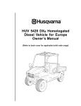 Husqvarna HUV 5420 DXR User's Manual