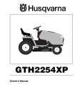 Husqvarna GTH2254XP User's Manual