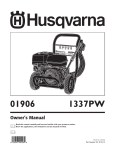 Husqvarna 1337PW User's Manual