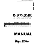 Hughes & Kettner Bass Base 400 User's Manual