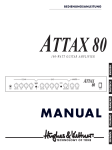 Hughes & Kettner Attax 80 User's Manual