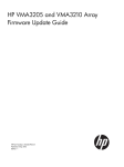 HP VMA-series Memory Arrays Update Manual