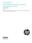 HP TippingPoint Next Generation Firewall Series Command Reference Guide
