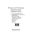 HP tc2120 Server Installation Guide