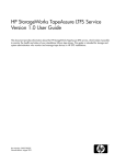 HP TapeAssure Service Software User's Manual