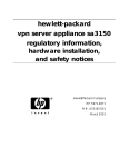 HP SA3150 User's Manual