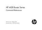 HP MSR30 Series Command Reference Guide