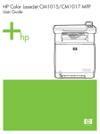 HP LaserJet CM1015 User's Manual