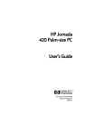 HP Jornada 420 User's Manual
