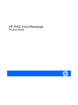 HP iPAQ Voice Messenger Product Guide