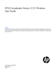 HP IO Accelerator for BladeSystem c-Class Windows User's Manual