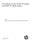 HP Converged Network Adapters (CNA) Installation Manual