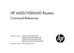 HP 6600 Router Series Command Reference Guide