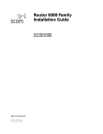 HP 6000 Router Series Installation Manual