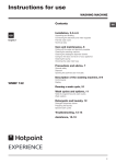 Hotpoint Washer WMEF 742 User's Manual