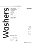 Hotpoint Washer G134 User's Manual