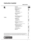 Hotpoint TVF760 User's Manual