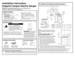 Hotpoint RA720KCT Installation Instructions