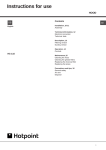 Hotpoint HS 110 User's Manual