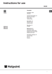 Hotpoint HD 93 X User's Manual